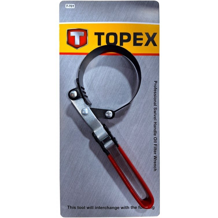 آچار فیلتر تسمه ای سایز 60-75 پرایدی برند تاپکس TOPEX مدل T-701