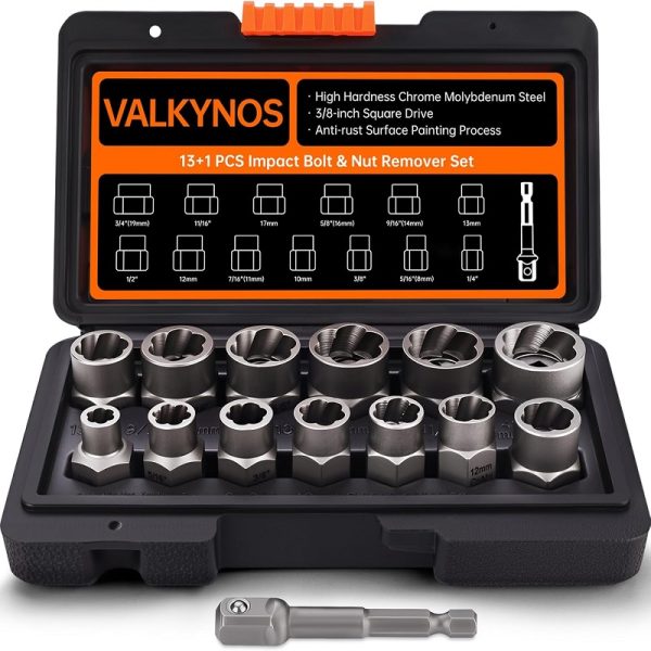 جعبه بکس حلزونی برای پیچ هرز شده VALKYNOS مجموعه 14 عددی